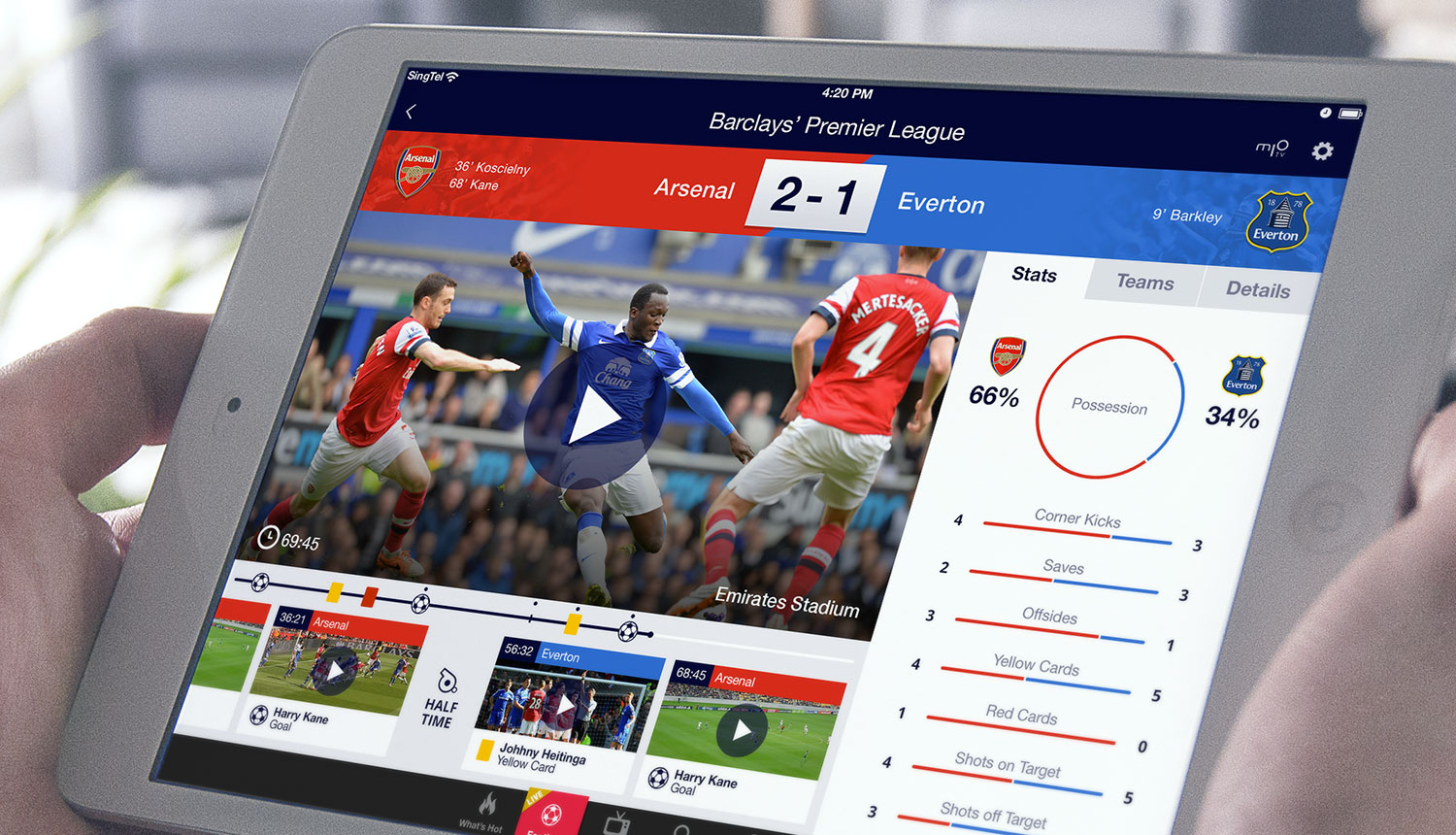 Singtel TV – BPL Sports Portal Concept